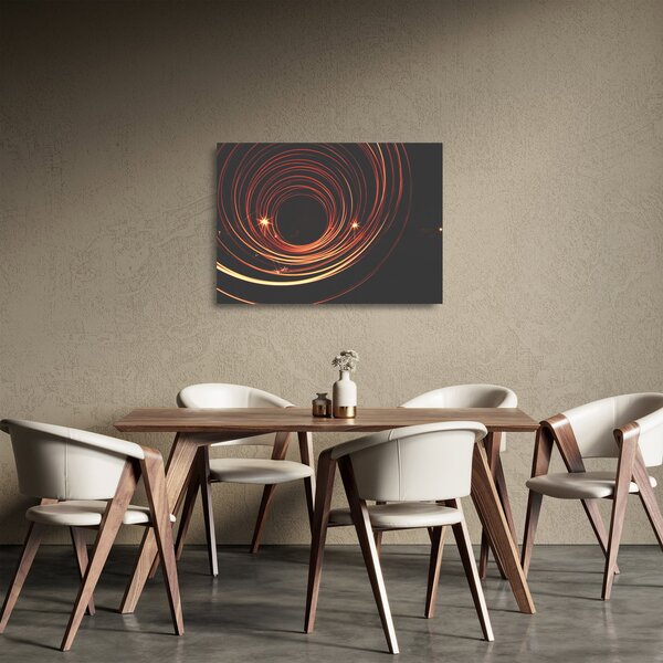 Absztrakt vonalak képe (üvegen) (70x50 cm)