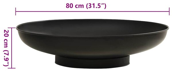 Acél tűztál 80 cm