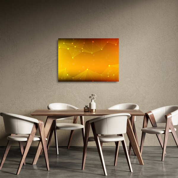 Absztrakt sárga kép (üvegen) (70x50 cm)