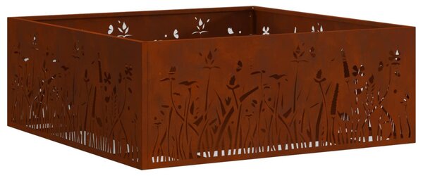 Tűzgyújtó tál Rozsdás 80 x 80 x 30 cm Időjárásálló acél