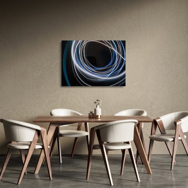 Kék vonalak képe (üvegen) (70x50 cm)