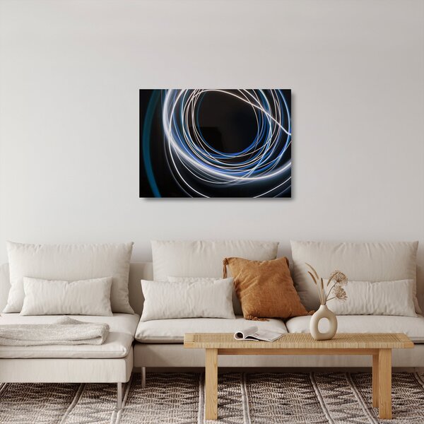 Kék vonalak képe (üvegen) (70x50 cm)
