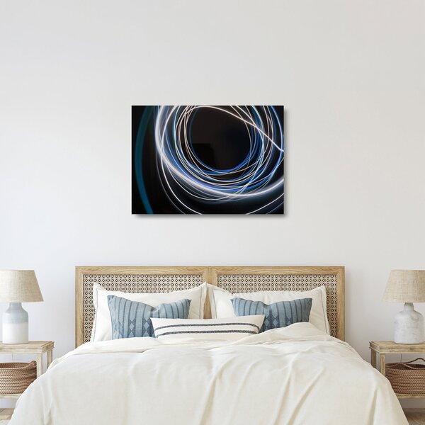 Kék vonalak képe (üvegen) (70x50 cm)