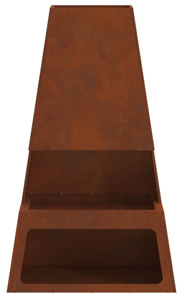 Tűzgyújtó tál Rozsdás 60 x 35 x 100 cm Időjárásálló acél
