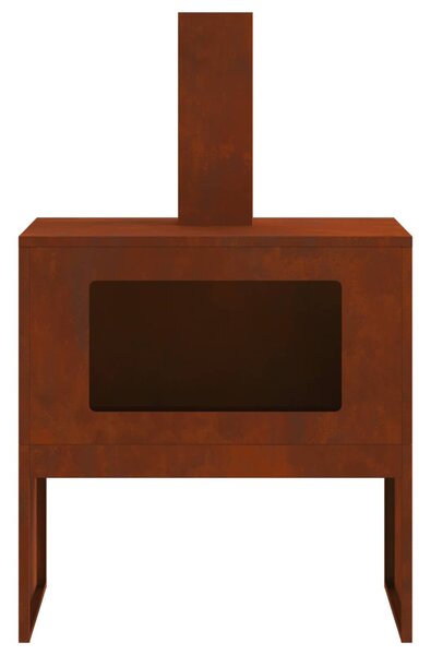 Tűzrakó Rozsdás 60 x 40 x 96 cm Időjárásálló acél