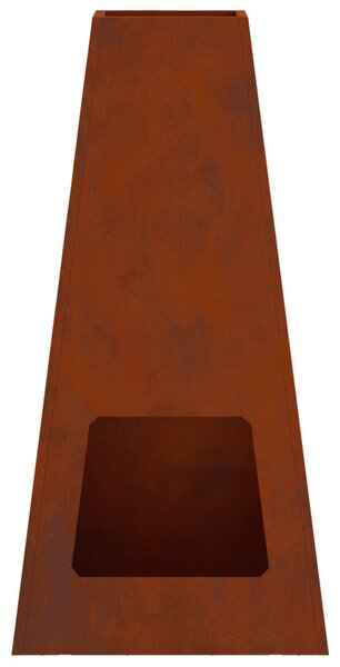 Tűzgyújtó tál Rozsdás 50 x 35 x 100 cm Időjárásálló Acél