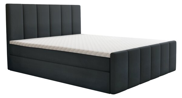 KONDELA Boxspring ágy, 140x200, szürke, STAR