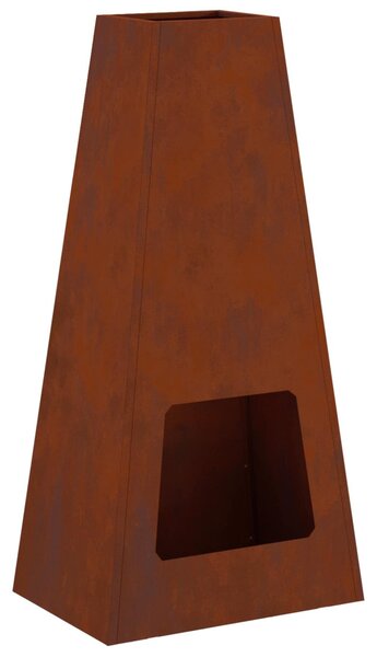 Tűzgyújtó tál Rozsdás 50 x 35 x 100 cm Időjárásálló Acél