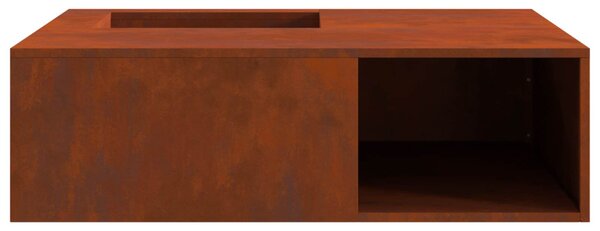 Tűzrakó Rozsdás 100 x 100 x 30 cm Időjárásálló Acél