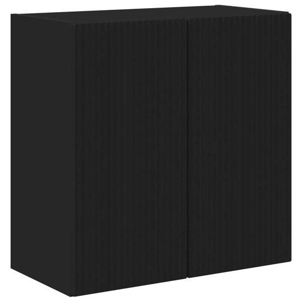 TV Fali Szekrény 59,5 x 31 x 60 cm Fekete Szerelt Fa