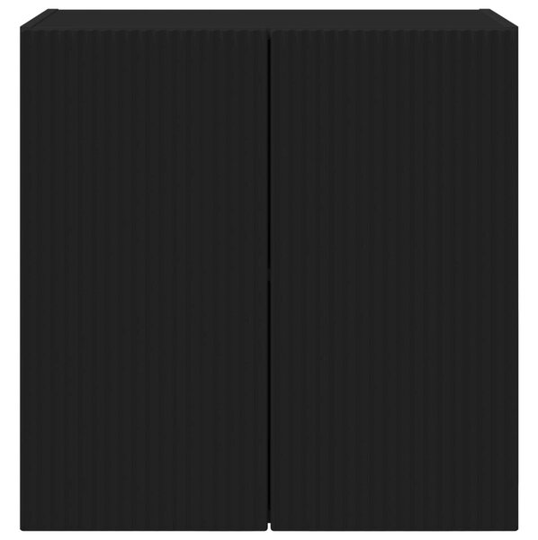 TV Fali Szekrény 59,5 x 31 x 60 cm Fekete Szerelt Fa