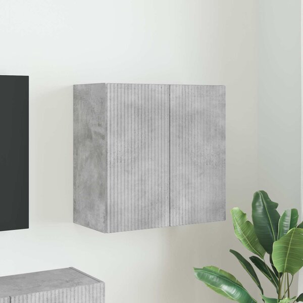 TV Fali Szekrény 59,5 x 31 x 60 cm Beton Szürke Szerelt Fa