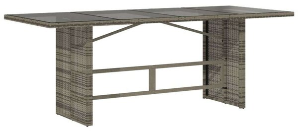 VidaXL Polyrattan Kerti Étkezőgarnitúra - 7 részes - Szürke