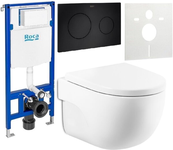 Set WC csésze Roca Meridian A346244000, beépíthető keret Roca Duplo A890070020, A8012AC00B, A890189206, A890063000