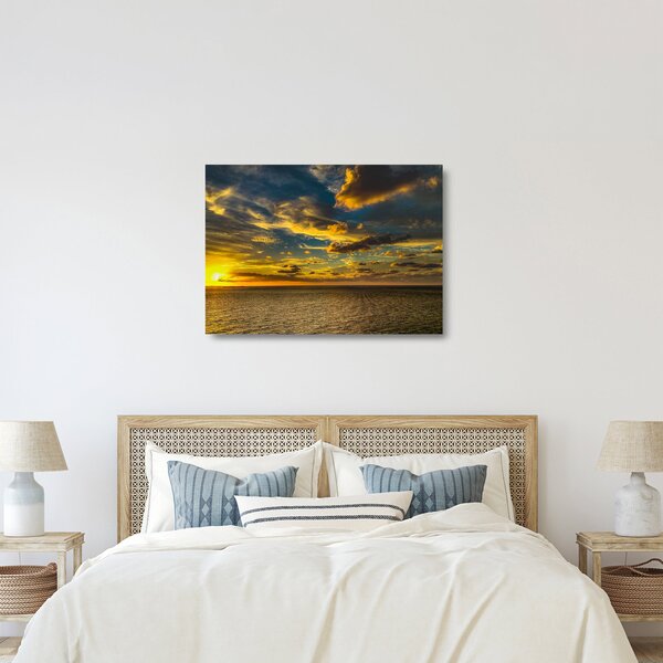 Naplemente a tengeren (üvegen) (70x50 cm)
