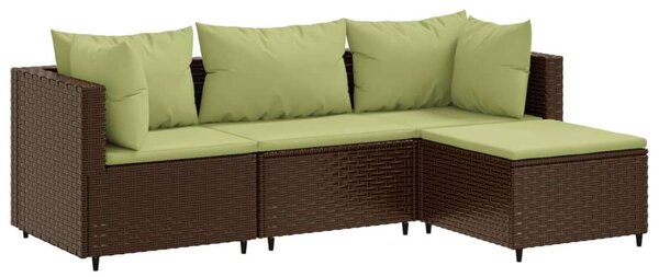 VidaXL Polyrattan Kerti Ülőgarnitúra - 4 Részes - Barna