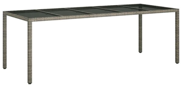 Polyrattan Kerti Étkezőgarnitúra - 9 részes - Szürke