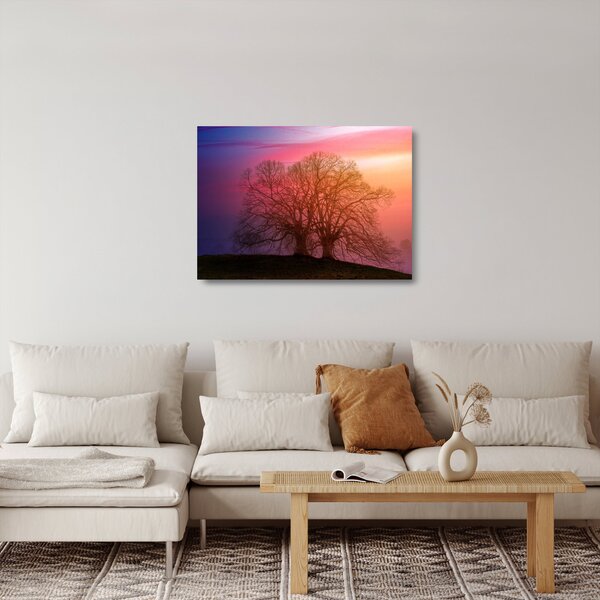 Fák a ködben (üvegen) (70x50 cm)