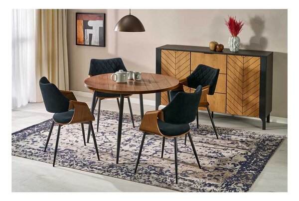 Laplace étkezőasztal, dió / fekete