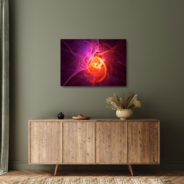 Modern absztrakt kép (üvegen) (70x50 cm)