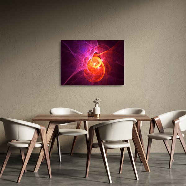 Modern absztrakt kép (üvegen) (70x50 cm)