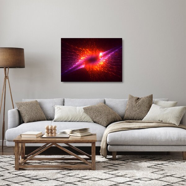 Modern tüskés absztrakció képe (üvegen) (70x50 cm)