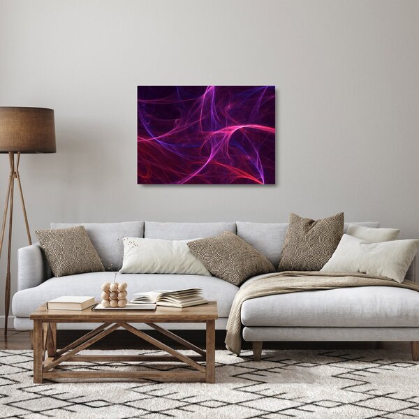Absztrakt görbék képe (üvegen) (70x50 cm)