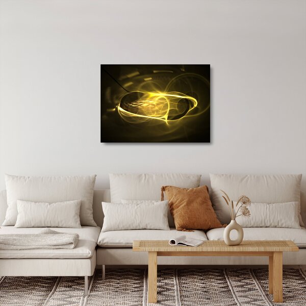 Modern absztrakt kép (üvegen) (70x50 cm)
