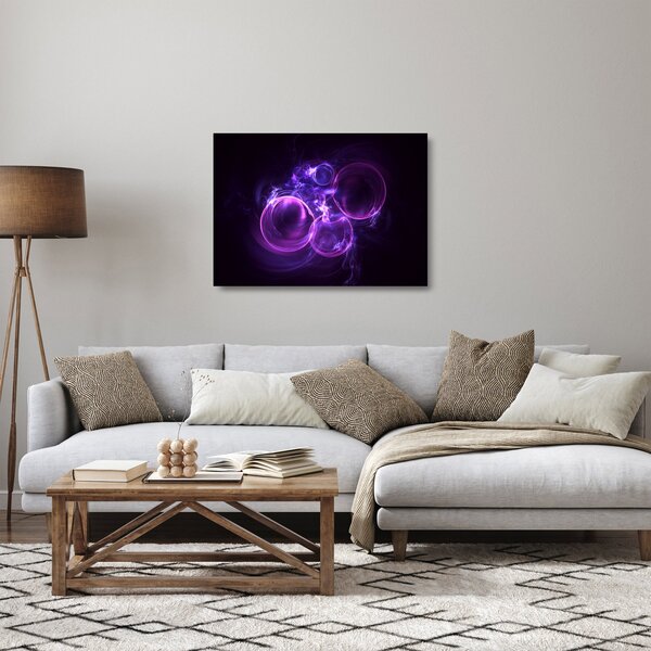 Absztrakt kép buborékok (üvegen) (70x50 cm)