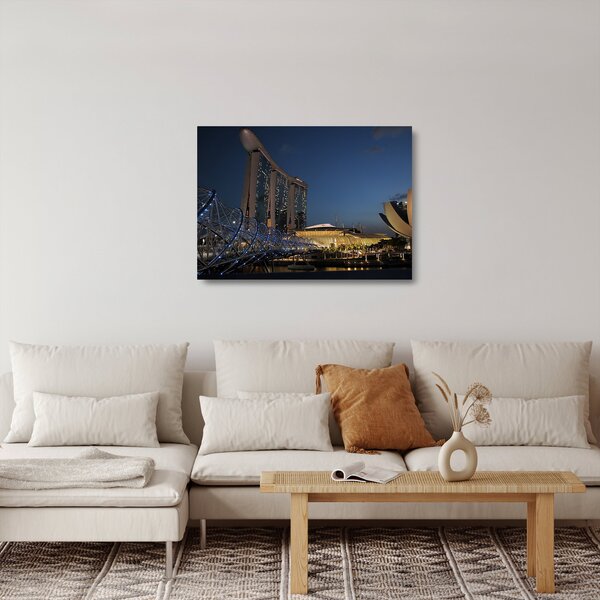 Modern metropolisz képe (üvegen) (70x50 cm)