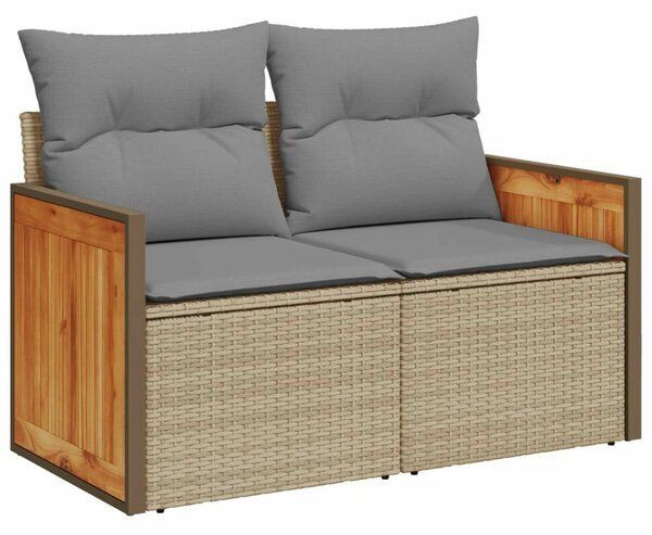 VidaXL Polyrattan Kerti Ülőgarnitúra - 7 részes - Bézs