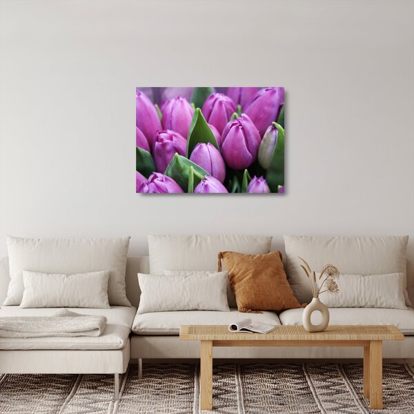 Kép - tulipánok (üvegen) (70x50 cm)