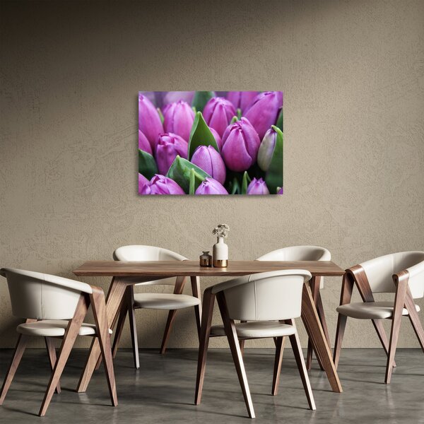 Kép - tulipánok (üvegen) (70x50 cm)