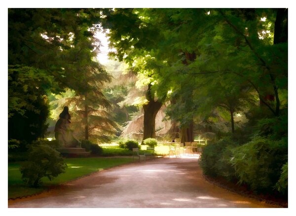 Park képe (üvegen) (70x50 cm)