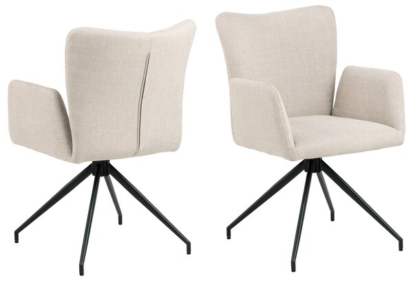 MAZZONI EXPORT SARETTA Beige (Basel 24 szövet) - MODERN KÁRPITOZOTT FORGÓSZÉK NAPPALIBA/ÉTKEZŐBE/LOFT IRODÁBA