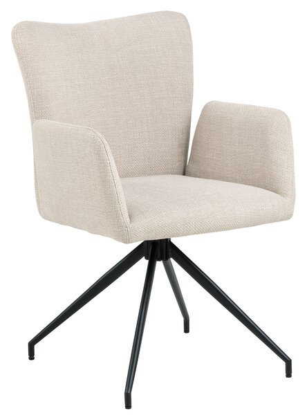 MAZZONI EXPORT SARETTA Beige (Basel 24 szövet) - MODERN KÁRPITOZOTT FORGÓSZÉK NAPPALIBA/ÉTKEZŐBE/LOFT IRODÁBA