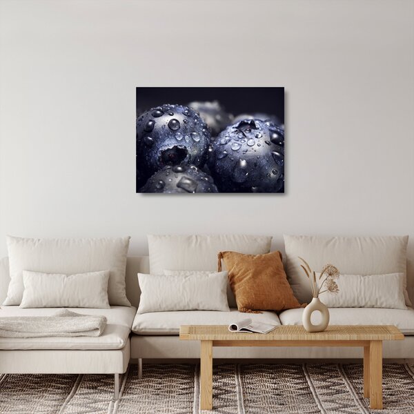Vízcseppekkel ellátott gyümölcs képe (üvegen) (70x50 cm)