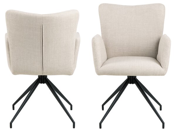 MAZZONI EXPORT SARETTA Beige (Basel 24 szövet) - MODERN KÁRPITOZOTT FORGÓSZÉK NAPPALIBA/ÉTKEZŐBE/LOFT IRODÁBA