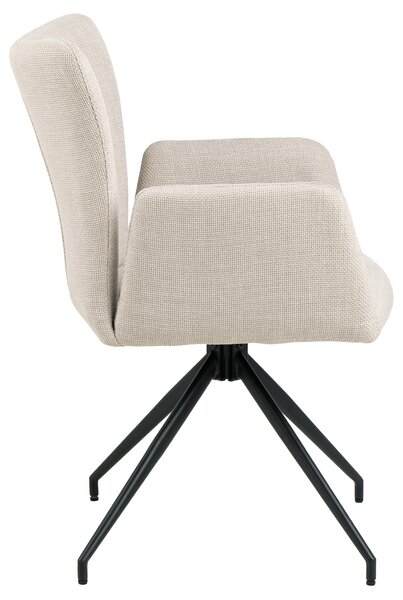 MAZZONI EXPORT SARETTA Beige (Basel 24 szövet) - MODERN KÁRPITOZOTT FORGÓSZÉK NAPPALIBA/ÉTKEZŐBE/LOFT IRODÁBA