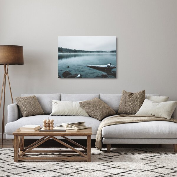 Kép - jeges északi tó (üvegen) (70x50 cm)