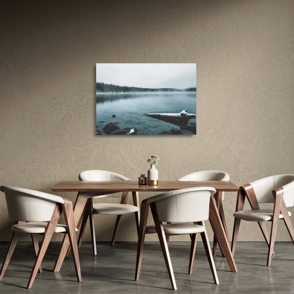 Kép - jeges északi tó (üvegen) (70x50 cm)