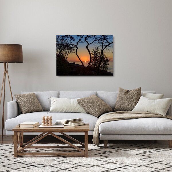 Napnyugta képe (üvegen) (70x50 cm)