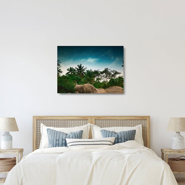 Kép - pálmafák (üvegen) (70x50 cm)