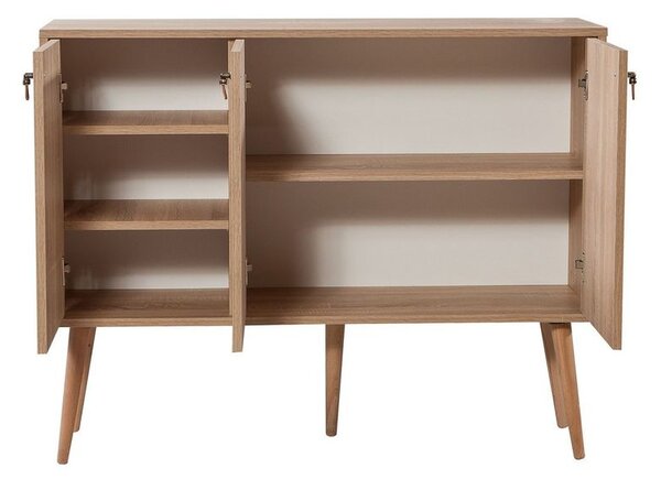Komód, 120 cm színes kocka mintás, tölgy - CUBIKO