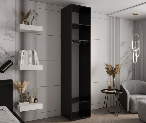 INOVA 3 ruhásszekrény 50x237x47 - fekete