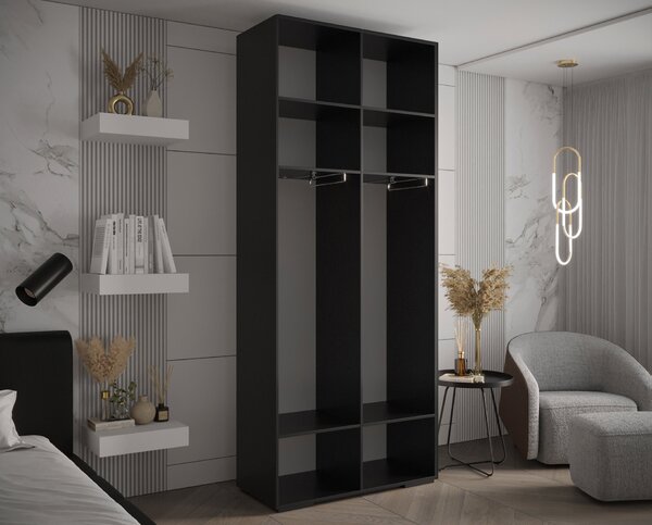 INOVA 1 ruhásszekrény 100x237x47 - fekete