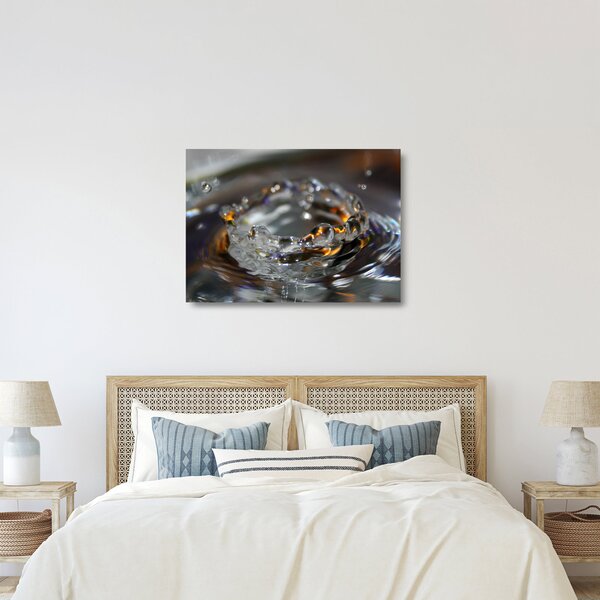 Vízcseppekből készült karkötő képe (üvegen) (70x50 cm)