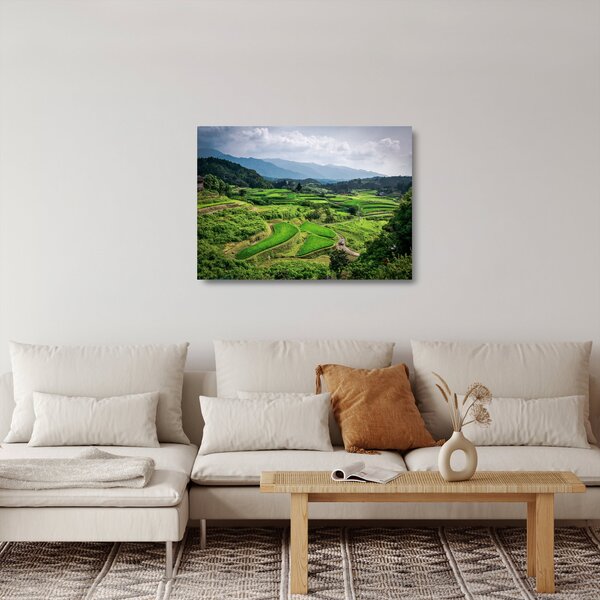 Rizsmező képe (üvegen) (70x50 cm)