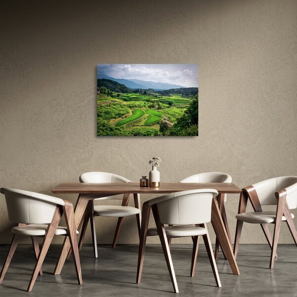 Rizsmező képe (üvegen) (70x50 cm)
