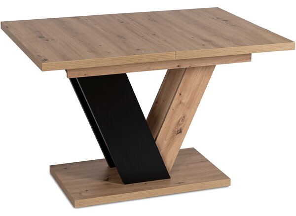JAKS Clark étkezőasztal 120 cm artisan tölgy fekete